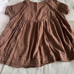 Free People Moon City Top in chocolate color. Extra small. Smoke free home.
